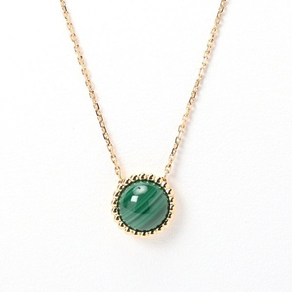 Van Cleef & Arpels Jewelry - VAN CLEEF & ARPELS Perlée Couleurs Pendant Necklace Malachite Au750 K18YG